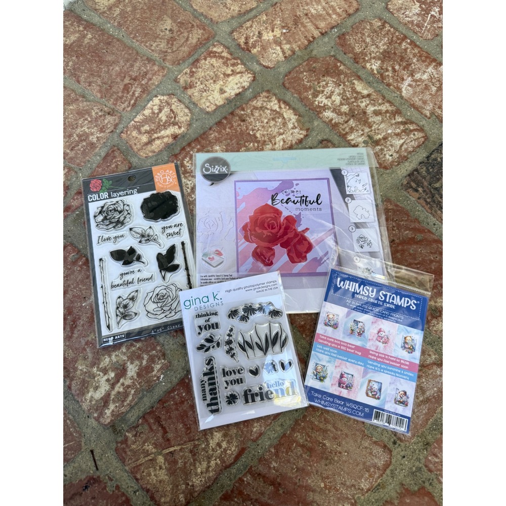 Hero Arts Gina K‎ Whimsy Stamps Sizzix Collect Beautiful Moments Stamp & Die Set